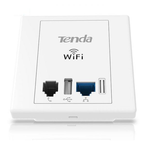 TENDA W312A Access Point - Wall Jack - POE USB Charge