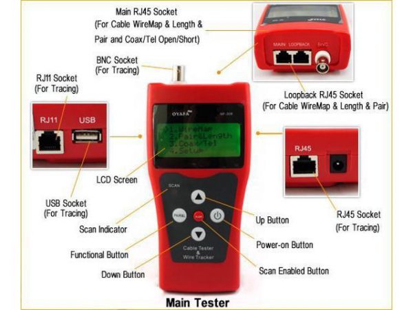 DK-308 Network Cable Length Tester